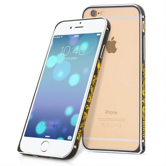 Bara de protecție din aluminiu Apple iPhone 6 HOCO Good Fortune Series - Neagră