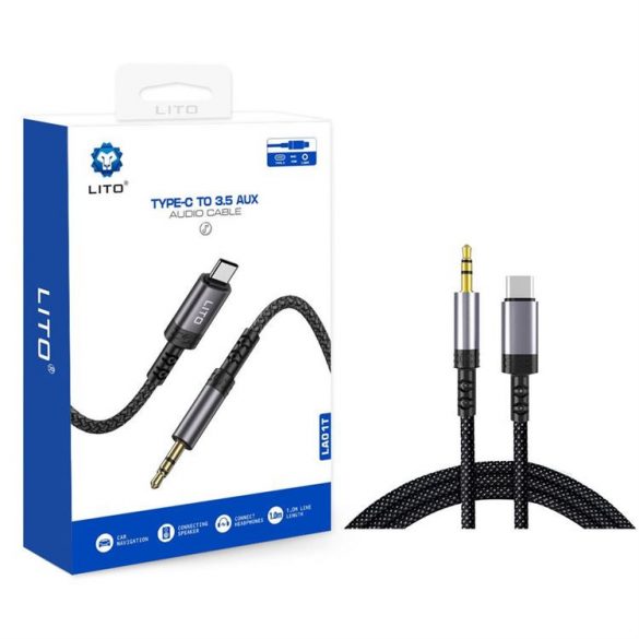 Cablu audio Lito LA01 1M USB Type-C - negru