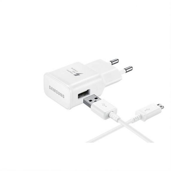 Samsung EP-TA20EWE 2.0A Adaptor pentru încărcător adaptiv AC + cablu de date Micro USB - Alb