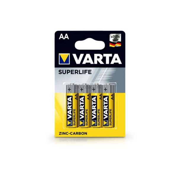 VARTA Baterii creion AA Zinc-Carbon Super Heavy Duty - 4 per pachet