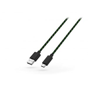 Cablu de încărcare Venom USB-A - USB Type-C cu cablu de 2 m - negru/verde - ambalaj ECO