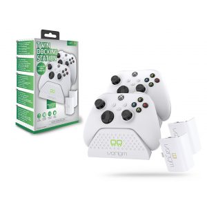 Venom VS2871 Xbox Series S/X&One stație de încărcare dublă albă + baterie 2pcs